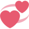 Revolving Hearts emoji on Twitter